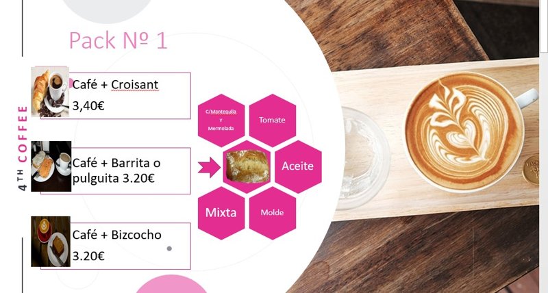 Pack Nº 1 - Café + croissant/barrita/bizcocho