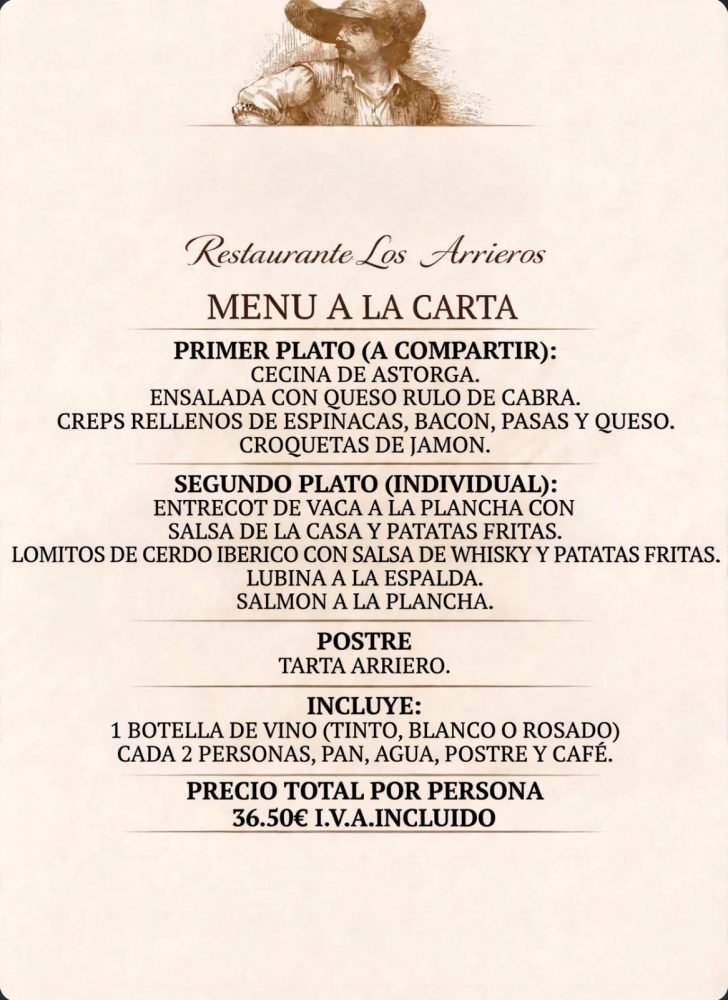 Menu a la carta Navidad 2026
